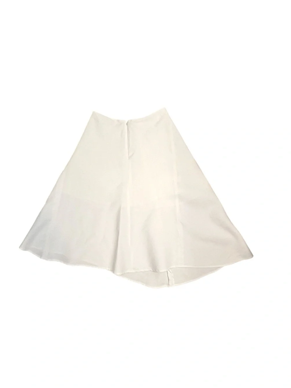 Vince Off  White Linen Blend Asymmetrical A-Line Skirt size 4 - Picture 4 of 9